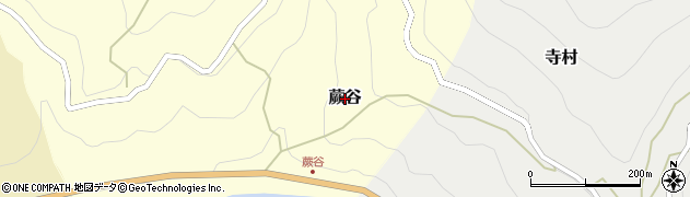 高知県仁淀川町（吾川郡）蕨谷周辺の地図
