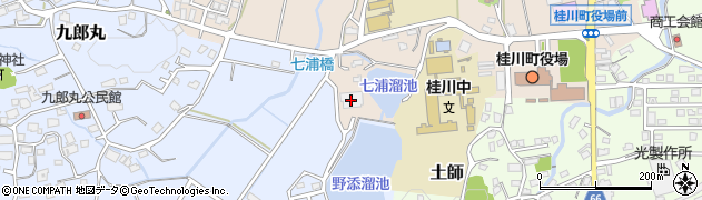 桂川町役場学校　給食共同調理場周辺の地図