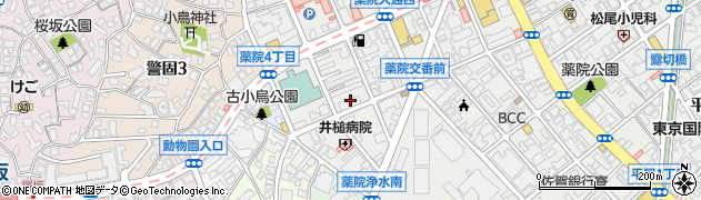 福岡県福岡市中央区薬院4丁目20周辺の地図