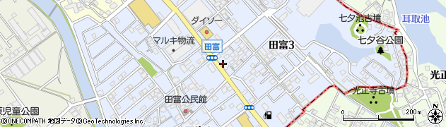 福岡県糟屋郡志免町田富周辺の地図