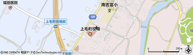 上毛町役場　建設課周辺の地図