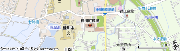 桂川町役場　企画財政課周辺の地図