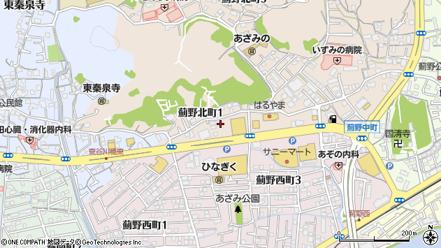 〒781-0011 高知県高知市薊野北町の地図