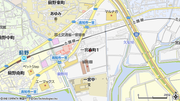 〒781-8135 高知県高知市一宮南町の地図