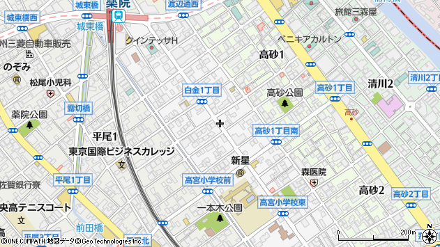 〒810-0012 福岡県福岡市中央区白金の地図