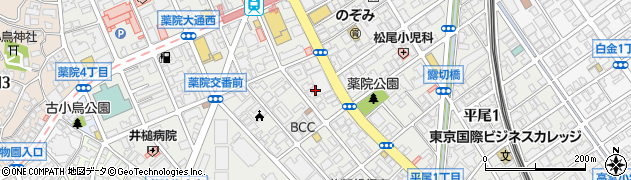 福岡県福岡市中央区薬院4丁目2周辺の地図