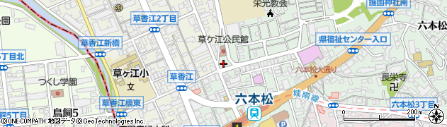 六本松2号公園周辺の地図
