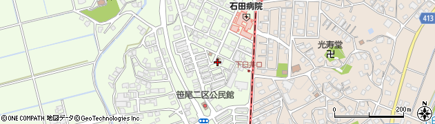 吉隈郵便局周辺の地図