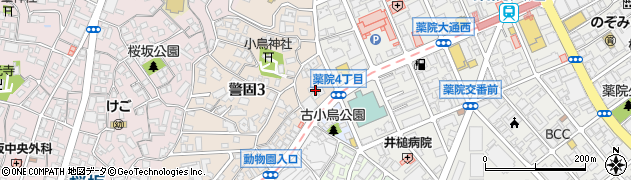 福岡県福岡市中央区警固3丁目1周辺の地図