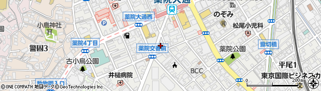 福岡県福岡市中央区薬院4丁目9周辺の地図
