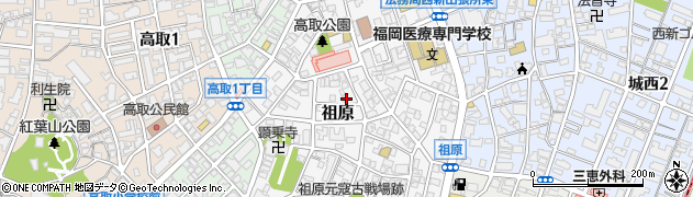 福岡県福岡市早良区祖原周辺の地図
