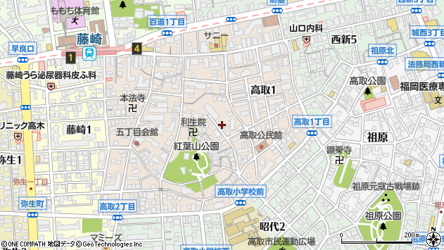 〒814-0011 福岡県福岡市早良区高取の地図