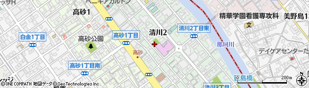 清川中公園周辺の地図