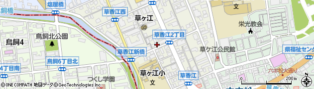 福岡県福岡市中央区草香江周辺の地図