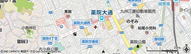 福岡県福岡市中央区薬院4丁目7周辺の地図