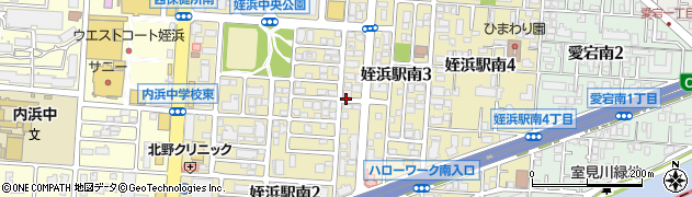福岡県福岡市西区姪浜駅南周辺の地図