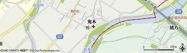 福岡県豊前市鬼木406周辺の地図