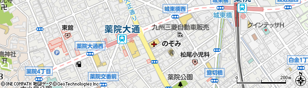 福岡日産自動車株式会社　薬院店サービス工場周辺の地図