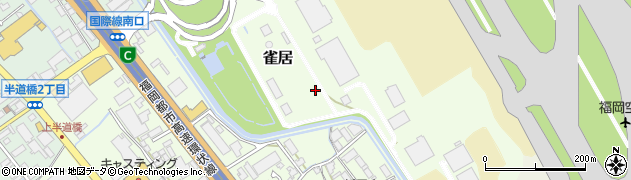 福岡県福岡市博多区雀居周辺の地図