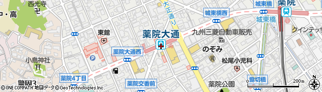 薬院大通駅前周辺の地図