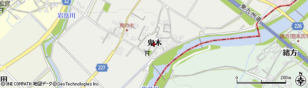 福岡県豊前市鬼木398周辺の地図