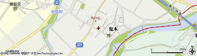 福岡県豊前市鬼木389周辺の地図
