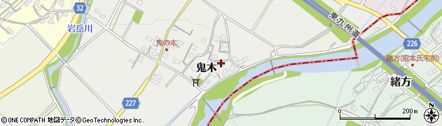 福岡県豊前市鬼木411周辺の地図