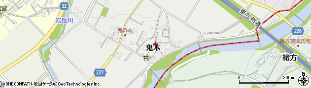 福岡県豊前市鬼木396周辺の地図