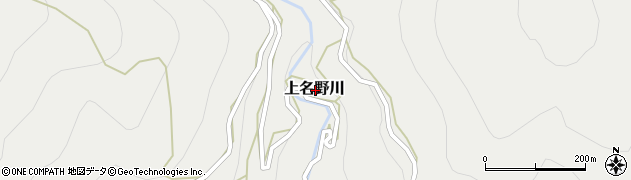 高知県吾川郡仁淀川町上名野川周辺の地図