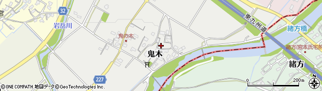 福岡県豊前市鬼木412周辺の地図
