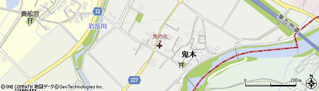福岡県豊前市鬼木374周辺の地図
