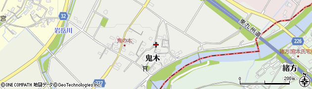 福岡県豊前市鬼木421周辺の地図