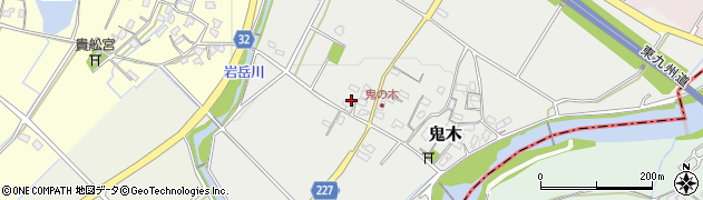 福岡県豊前市鬼木364周辺の地図