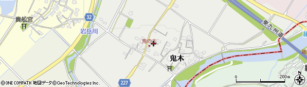 福岡県豊前市鬼木376周辺の地図