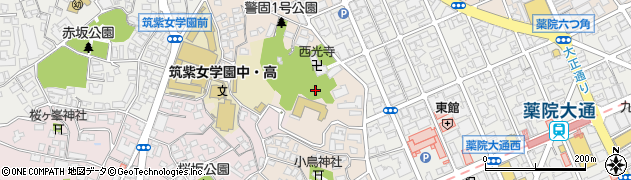 福岡県福岡市中央区警固3丁目13周辺の地図