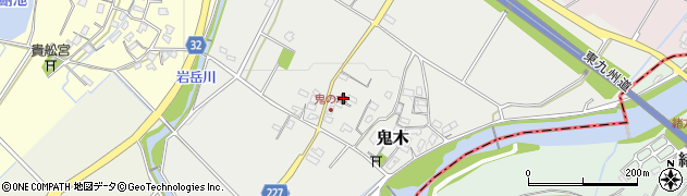 福岡県豊前市鬼木377周辺の地図