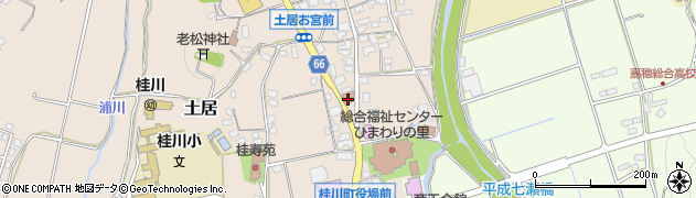 桂川郵便局周辺の地図