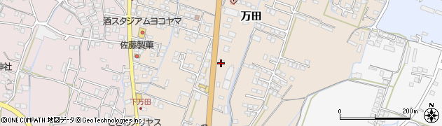 丸亀うどん万田店周辺の地図