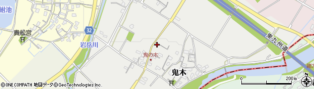 福岡県豊前市鬼木378周辺の地図
