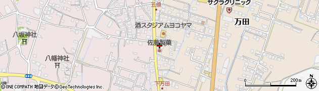 中津万田簡易郵便局周辺の地図