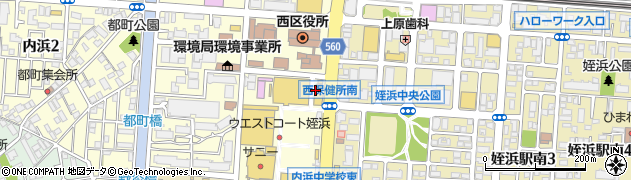 松屋 姪浜店周辺の地図