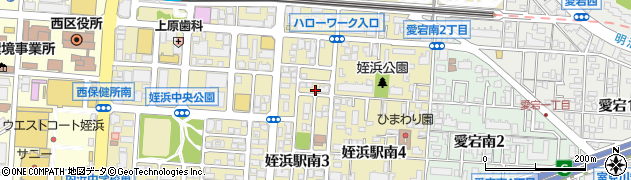 福岡県福岡市西区姪浜駅南3丁目5周辺の地図