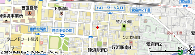 福岡県福岡市西区姪浜駅南3丁目周辺の地図