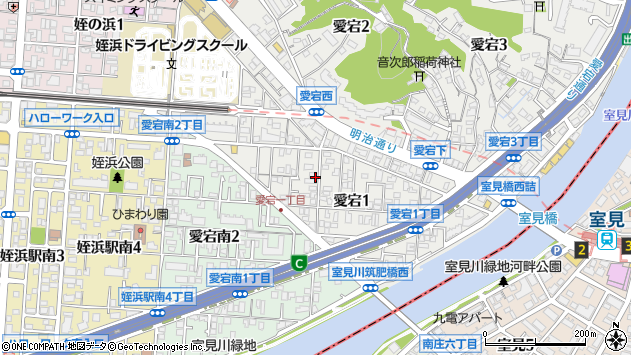 〒819-0015 福岡県福岡市西区愛宕の地図