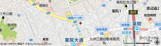 福岡県福岡市中央区薬院1丁目12-12周辺の地図