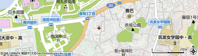 赤坂1号公園周辺の地図