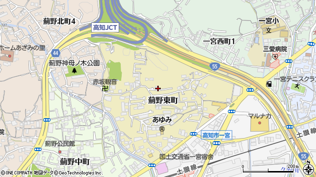 〒781-0012 高知県高知市薊野東町の地図