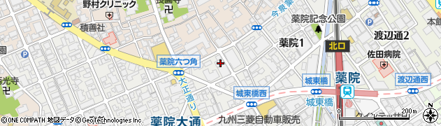 福岡県福岡市中央区薬院1丁目12-30周辺の地図