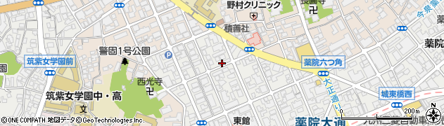 福岡県福岡市中央区薬院2丁目周辺の地図