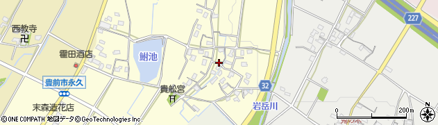 福岡県豊前市永久周辺の地図